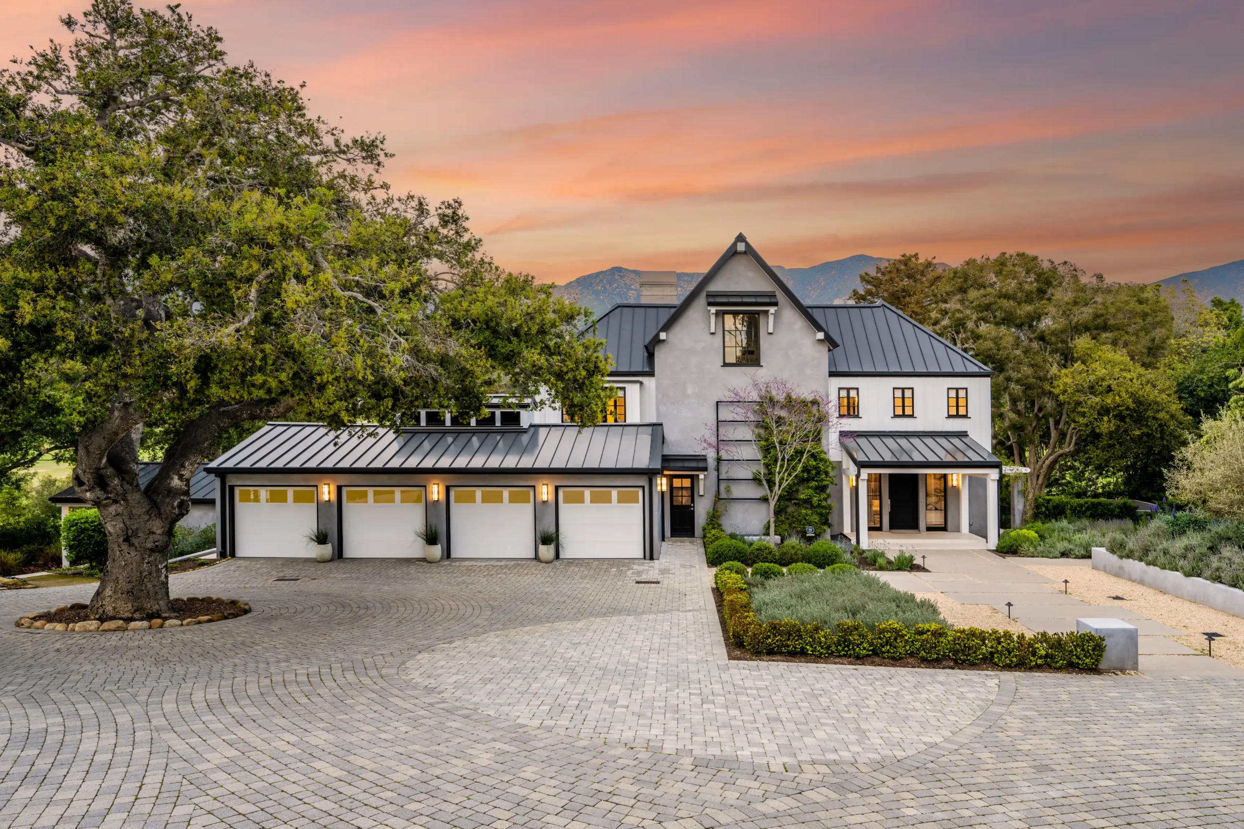 Modern home with durable metal roofing.